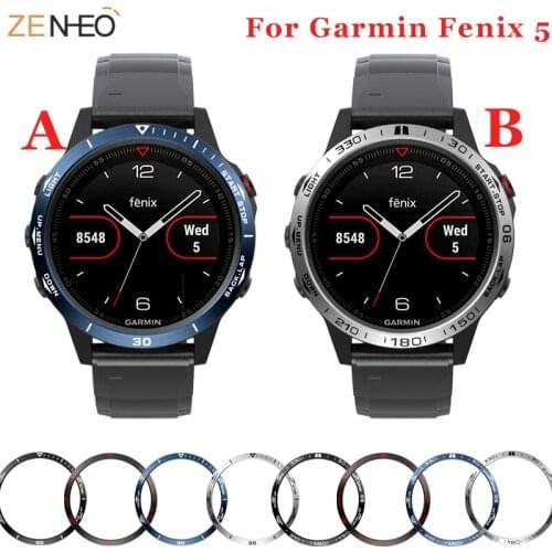 Metal Cover Frame For Garmin Fenix 5 Smart Watch Dial Bezel Ring Styling Case Adhesive Cover Anti Scratch Protection Ring