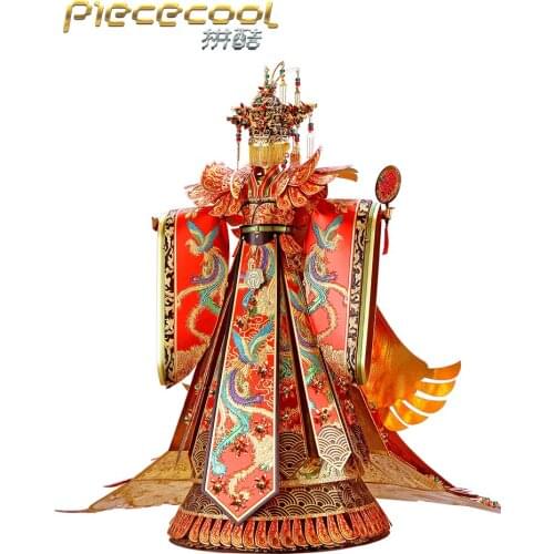 Piececool Wedding dress Model 3D laser cutting Jigsaw puzzle DIY Metal model Nano Puzzle Kids Educational Puzzles Toys for adult