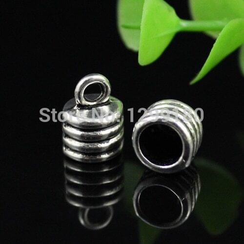 Fashion Cord Crimp End Caps Buckle Tips for Necklace Bracelet Ropes Cords Connectors Clasp DIY Accessories Hole: approx 6.5mm