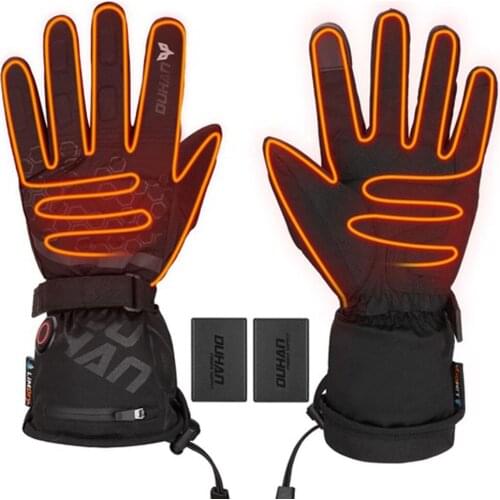 Motorbike Waterproof Winter Cycling Gloves Heated Touch Screen Battery Powered Ski Outdoor Camping Hiking Motorcycle Gloves