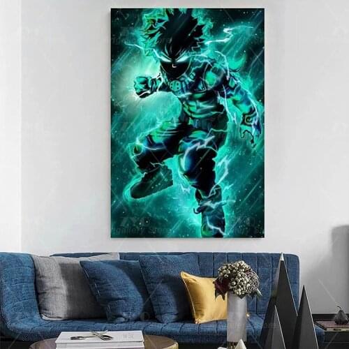 My Hero Academia Midoriya Deku Anime Poster Decorative Painting Canvas Wall Art Living Room Posters Bedroom Painting