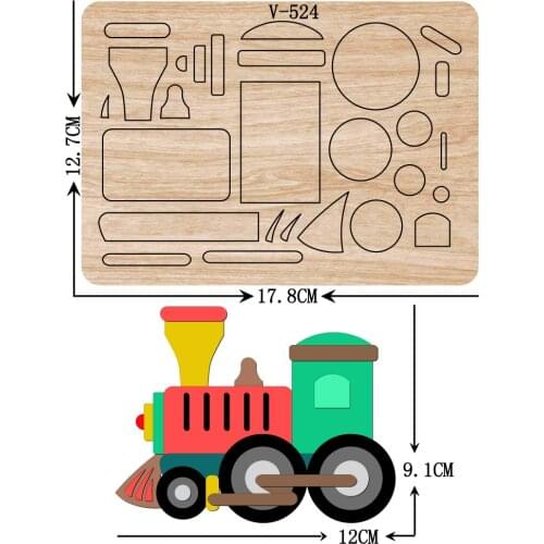 New train wooden dies cutting dies for scrapbooking /Multiple sizes /V-524