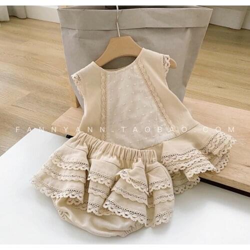 Baby Clothes Toddler Girls Clothing Sets Fashion New Kids Girls Sleeveless Shirt+shorts 2pcs Suit Baby Girl Cute Party Clothes