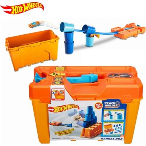 Original Hot Wheels Barrel Box Boy Toy Round Cup Challenge Hotwheels Kids Toys Boys Track Builder System Variety Assembling Set