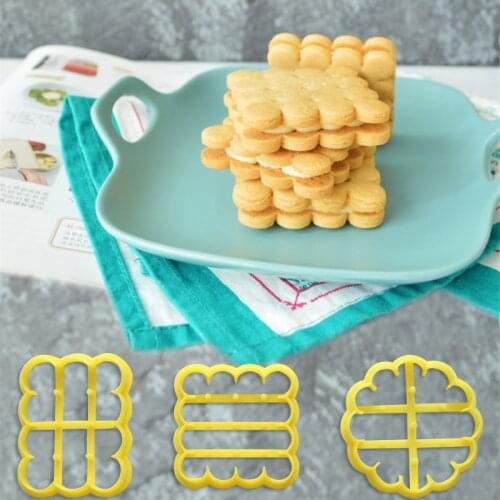 Plastic Round Square Shape Cookie Cutter Cake Mold Biscuit Fondant DIY Cake Decoration Tools Kitchen Baking Mold