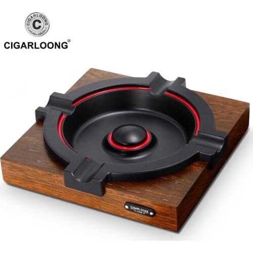 CIGARLOONG Wood Cigar Ashtray Large Fashion Personality Living Room Decoration Cigar Ashtray Holder CL-043