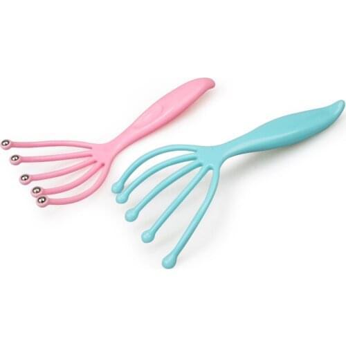 Five Finger Head Relax Massager Healing Neck Steel Ball Head Massage Relaxation Hair Held SPA Scalp Stress Relief Reduce Stress