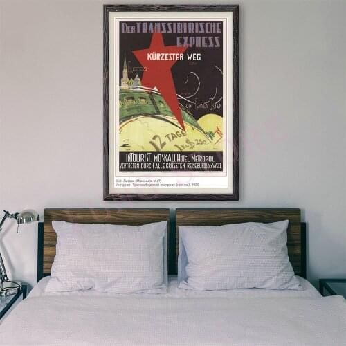 RE041 Retro Russian Style Painting Entertainment And Tour 7 Custom Silk Poster Home Deco Wall Art Christmas Gift