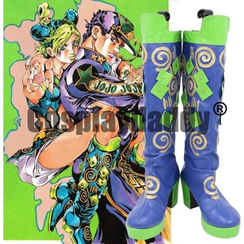 JoJos Bizarre Adventure Stone Ocean SO Volume 3 Prisoner of Love Ver. Kujo Jolyne Cujoh Cosplay Shoes Tall Knee-High Boots C006
