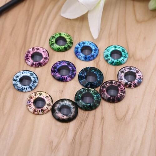 20 Pcs Glass Doll Eyes DIY Crafts Eyeballs For Dinosaur Animals Eye Accessories Jewelry Making Handmade 8/ 12/ 18 mm