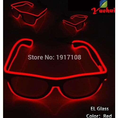 10 Style Flashing Passion EL Glasses Fashion LED Neon Light Up SunGlasses Handmade Rave Party Decorative Bright Glasses