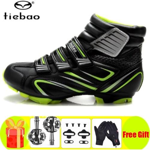 Tiebao Cycling Shoes Women Winter Sneaker Sapatilha Ciclismo Mtb Men Mountain Bike Professional Bicycle SPD Pedals Cleats