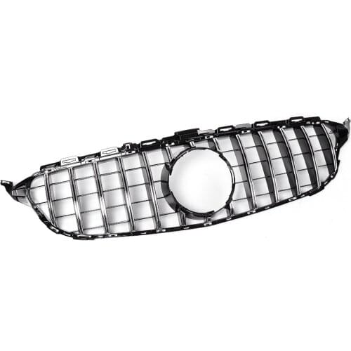 High quality Car Grille Grills Car Front Bumper Mesh For Mercedes For Benz W205 For AMG Look C200 C250 C300 C350 2015-2018