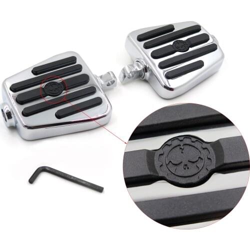 Aftermarket motorcycle parts Gear Skull Foot Pegs footrest For '84-'16 Harley Softail V-Rod Sportster support Fatboy CVO Chrome