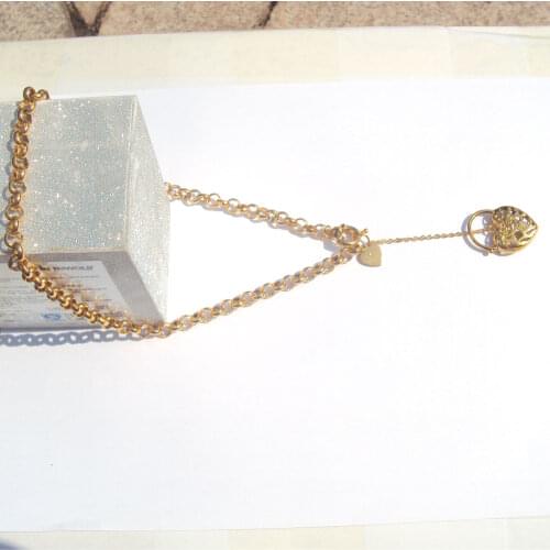 Ladies 3D Filigree Heart Pendant Necklace 18 k GF Yellow Fine Solid Gold Filled Layered Eternal Classics