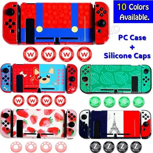 For Nintend Switch Colored PC Hard Case Cover NS Pink Cute Pattern Shell Colorful Skin Direct Docking for Nintendo Switch Game