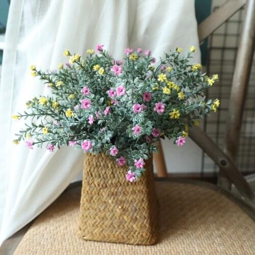 1PC flocked babysbreath flower bouquet Wedding Fake Flowers Home Decorations Party Decoration DIY fake plants