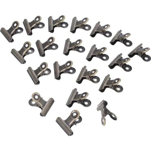 20Pcs Mini Bulldog Grip Clips Metal Hinge Clips Tags File Paper Money Document Ticket Binder Food Bag Sealer Clamps Home Kitchen
