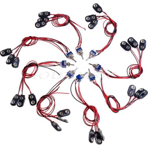 8Sets 18Volt Mod Guitar Harness for EMG Pickup w/Mini switch 9V/18V
