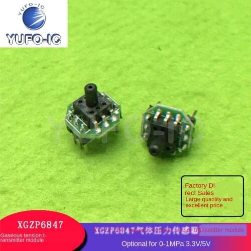 Free Ship 2pcs Xgzp6847 Gaseous Tension Sensor Transmitter Module 0-1MPa 3.3V/5V Optional