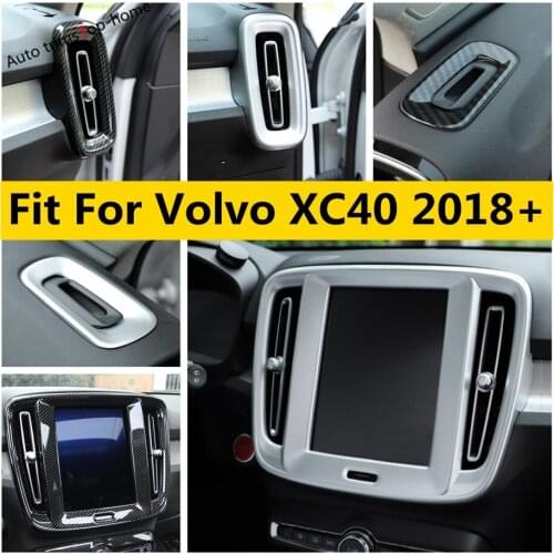 Dashboard Center Console Air Condition AC Outlet Vent Navigation GPS Cover Trim Interior Accessories For VOLVO XC40 2018 - 2021