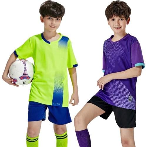 Kids Football jerseys boys Soccer jerseys set uniform Survetement football kit girls 2020 Custom football Children sports Suits