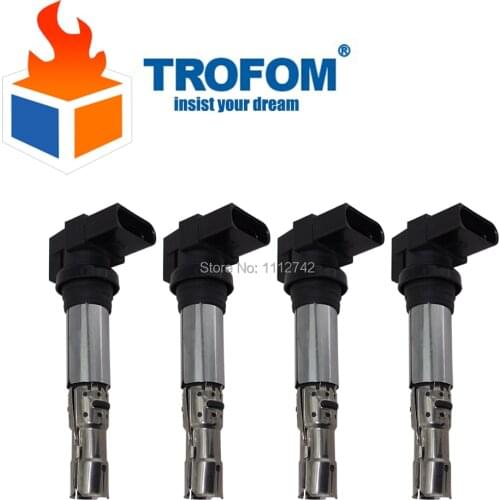 4 Pcs Ignition Coil For VW BORA GOLF Jetta Passat Polo New Beetle Caddy Bora SKODA FABIA OCTAVIA Audi A1 A3 Seat 0986221023