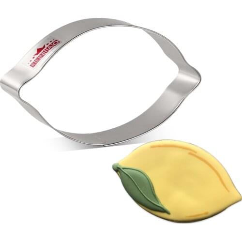 KENIAO Lemon Cookie Cutter - 7.7 x 11 CM Fruit Biscuit Fondant Bread Pancake Molds - Stainless Steel
