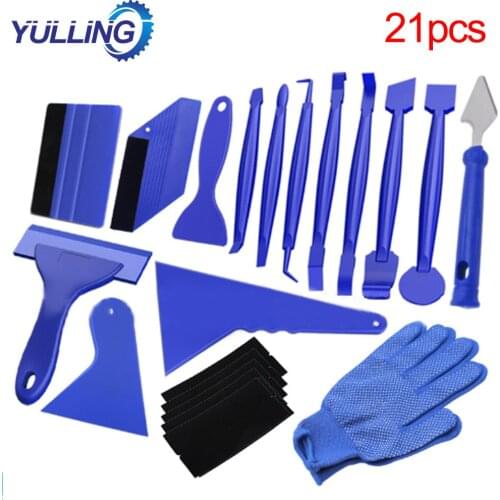 YULLING 21PCS Car Wrapping Tint Application Car Foil Set Kit Car Tools Vinyl Wrap Film Sticker Wrapping Tool