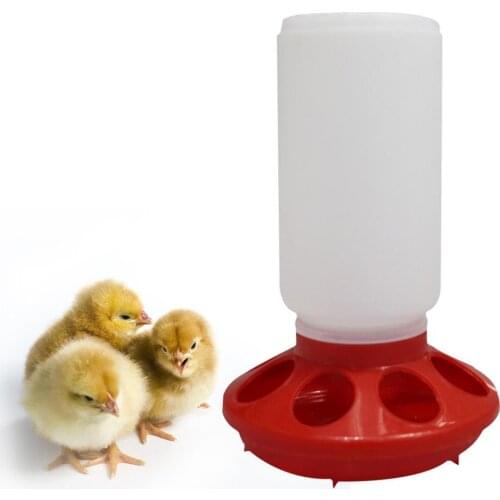 2 sets Poultry Feeder Plastic 1Kg Chicken Feeding tools Chicks Quail Feed Bucket Farming Chicken tools