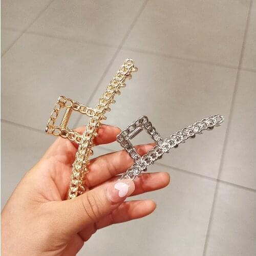 Metal Hair Claw Clips Women Large Elegant Vintage Hair Clips Non-slip Hair Clamp Headband Fashion Hairpin Accessories