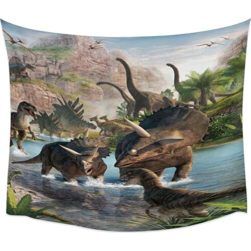 Jurassic Dinosaur Wall Tapestry Home Wall Decor Tapestry Bedroom Tapestry Wall Hanging Picnic Mat Yoga Mat