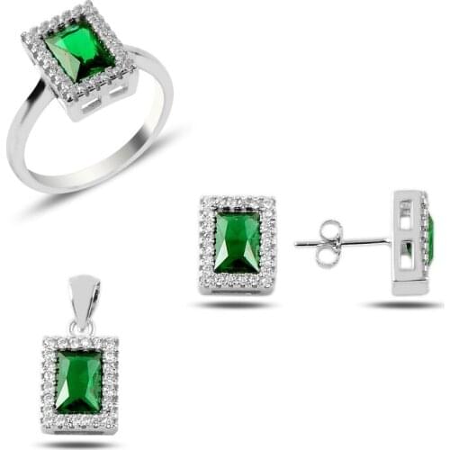 Silverlina Silver Zircon Stone Set