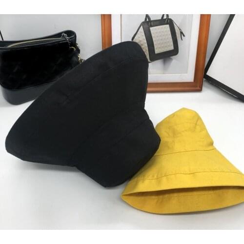 Cloche hat New spring and summer female eaves fisherman cap folding M letters tidal basin hat leisure Bucket Hats
