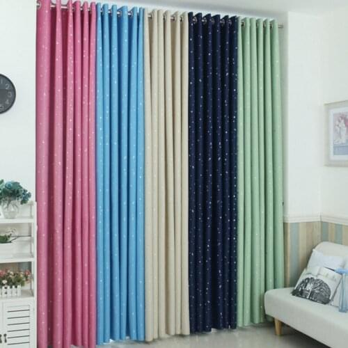 Modern Blackout Curtains for Living Room Bedroom Curtains for the room Stars Solid Curtains Finished Blackout Curtains 1 PCS