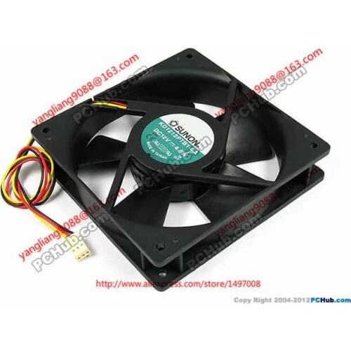 SUNON KD1212PTB1-6A F DC 12V 4.8W 3-wire 120x120x25mm Server Cooling Fan