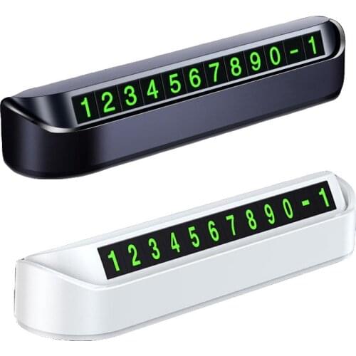 Luminous Car Phone Number Parking Card Temporary Phone Number Parking Plate Car Park Sticker Automobile Accessories Car-styling