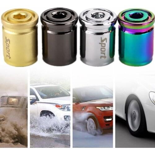 Universal Tire Cap 9.5mm Copper Decorate Car Accessories Auto Valve Leak-proof Anti-theft Seal Protection Tools Outdoor 1 Set