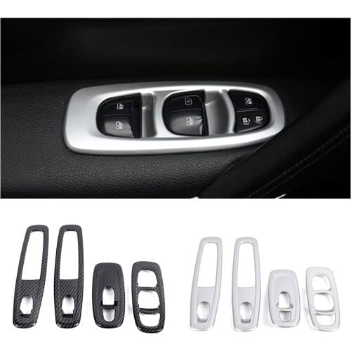 For Renault Kadjar 2015-2019 Inner Door Armrest Window Lift Switch Button Panel Cover Trim Car Interior Styling Refit
