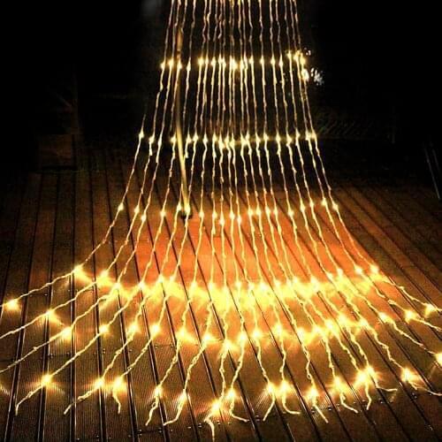 3X3M 320 LED Waterfall Waterproof Meteor Shower Rain String Light Christmas Wedding Curtain Icicle Fairy String Garland