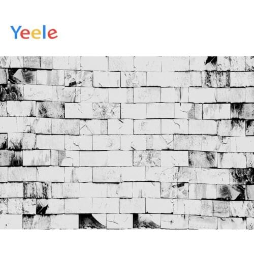 Yeele Vintage Old Grunge White Brick Wall Baby Wedding Photographic Backgrounds Wallpaper Photography Backdrops For Photo Studio