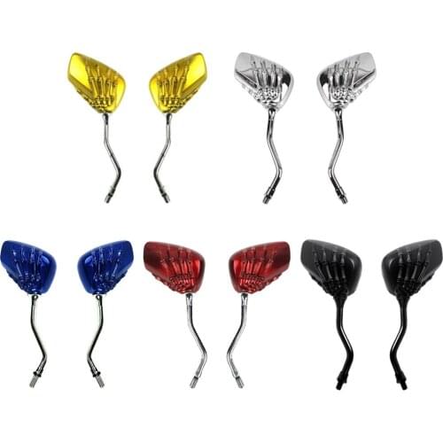 1 Pair Rearview Mirror Motorcycle Scooter ATV Skull Claw Side Mirror Motorbike Accessories