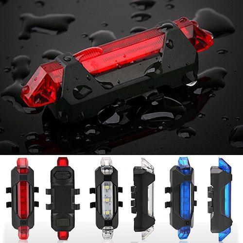 1pcs Bicycle Lights Waterproof Rear Tail Light High Quality LED USB Rechargeable Mountain Bike Cycling Light Safety Warning Lamp