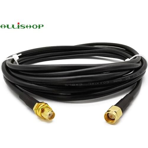 15/20/30/50/60/80CM SMA Connector SMA Male Plug to SMA Female Jack Extension wifi RG58 cable plug to jack antenna cable