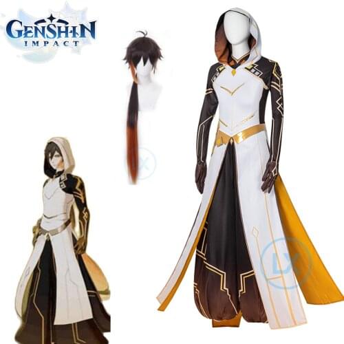 Anime Game Genshin Impact Morax Zhongli Game Suit Uniform Zhong Li Cosplay Costume Halloween Party Outfit