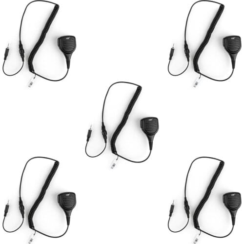 Artudatech 5Pcs IP54 Waterproof Speaker Microphone For YAESU VX6R VX7R VX177 VX170 Radio