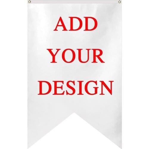 Custom Swallowtail House Party Banner Personalized Camping Flag Polyester College Room Bar Decoration With Two Brass Grommets