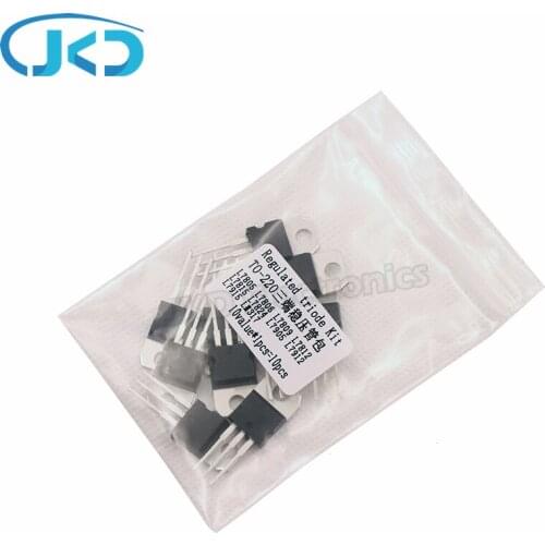 L7805 L7806 L7809 L7812 L7815 L7824 L7905 L7912 L7915 LM317T Transistor Assortment Kit 10value*1pcs 10PCS Voltage Regulator
