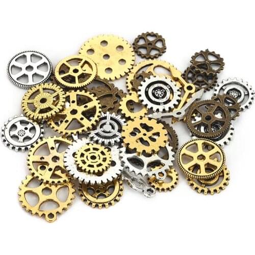 1 Pack Mechanical Gear DIY Jewelry Findings Accessories Epoxy Resin Filling Decoratioon Alloy Pendants For Jewelry Making