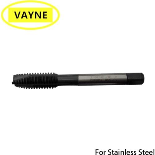 VAYNE HSSE Metric machine Spiral Pointed Taps For Stainless Steels M8*1.25 M10*1.5 M12 Fine Thread screw tap M8/M10/M12*0.5/*1